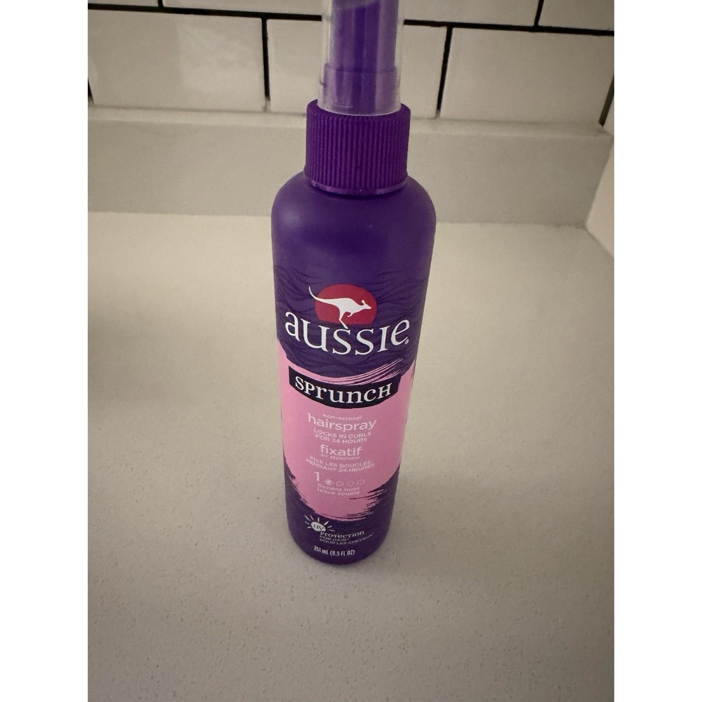 Aussie Sprunch Hair Spray 8.5oz Strong Hold 24Hr Curl Lock Original Formula